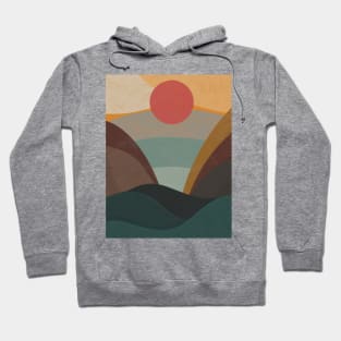 Journey Vintage red sun print for shirts or wall art Hoodie